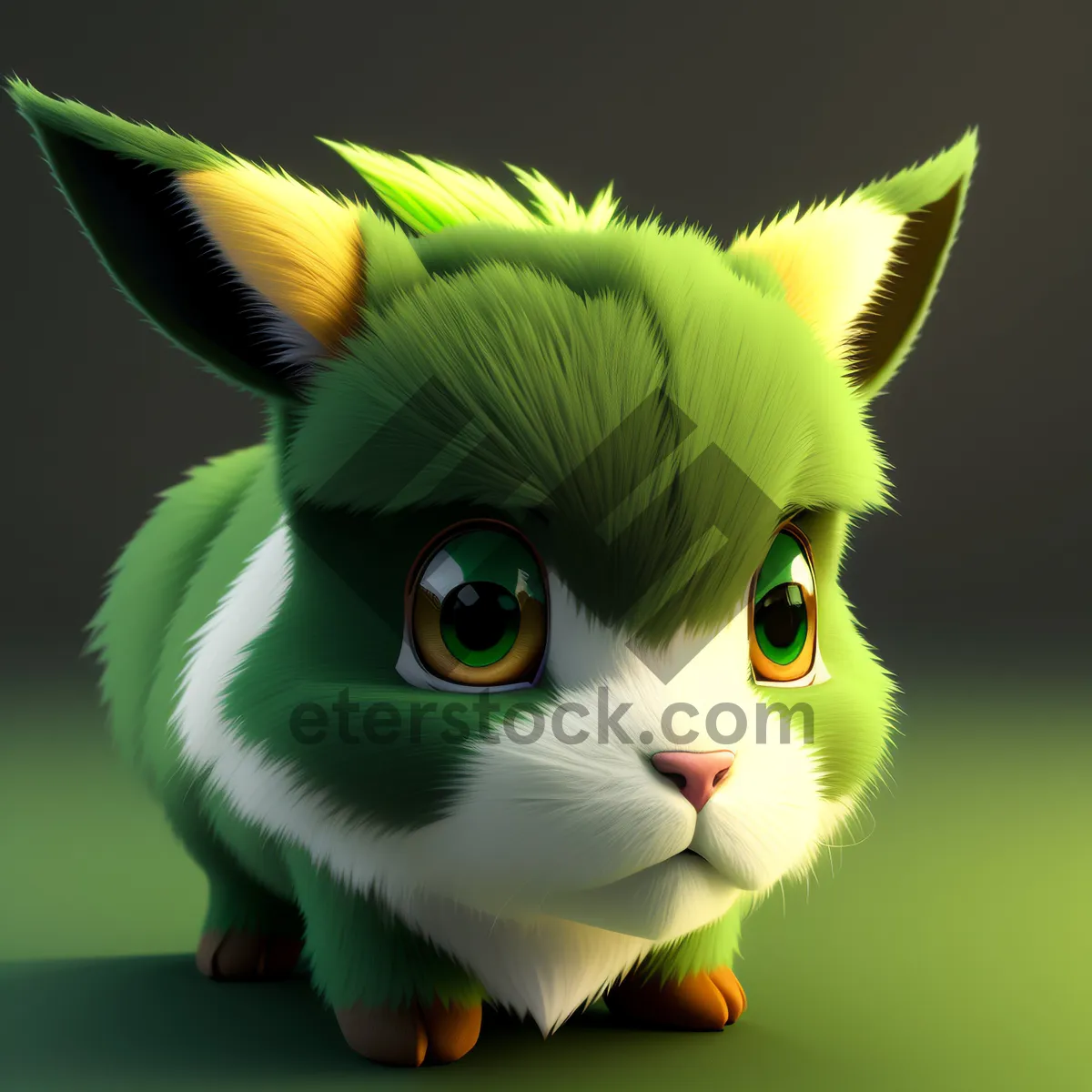 Picture of Adorable Fluffy Kitty with Expressive Eyes