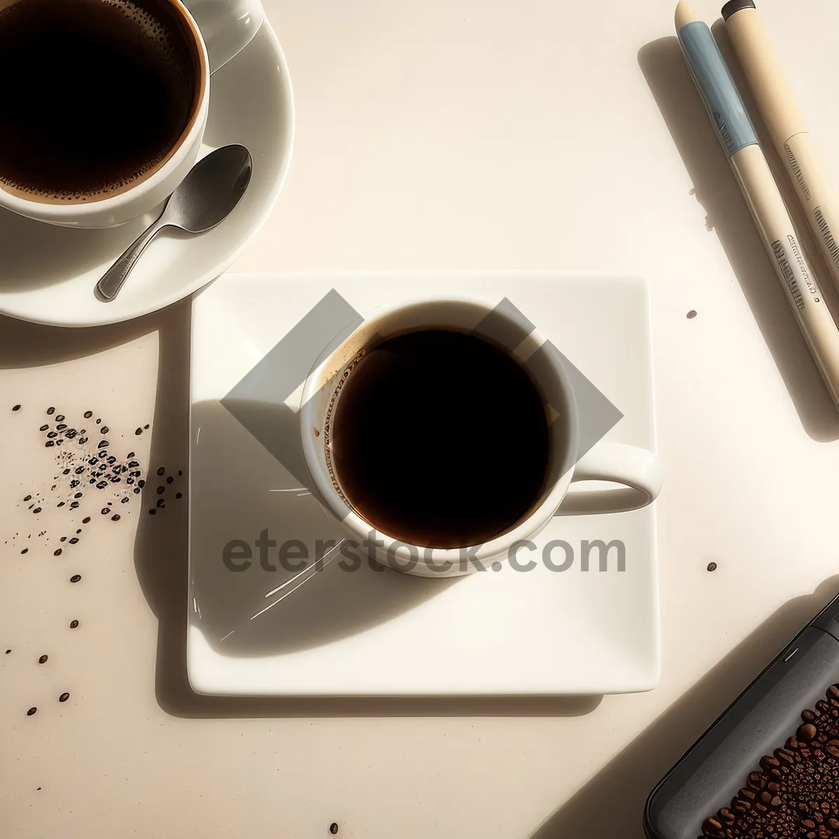 Picture of Morning Brew: A Steaming Cup of Aromatic Espresso