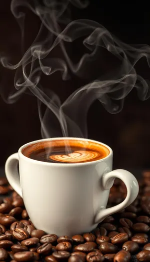 Dark Morning Espresso Cup on Restaurant Table