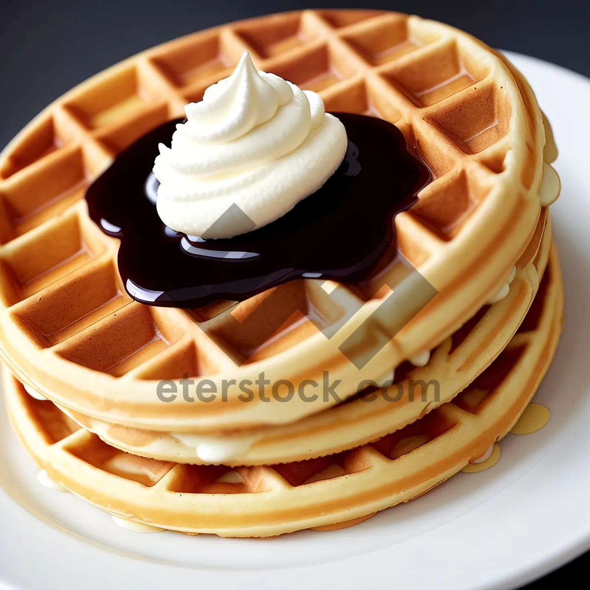 Picture of Delicious Chocolate Cake with Sweet Cream and Icing