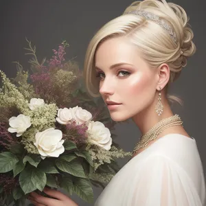 Sacred Beauty: Spiritual Bride with Graceful Bouquet