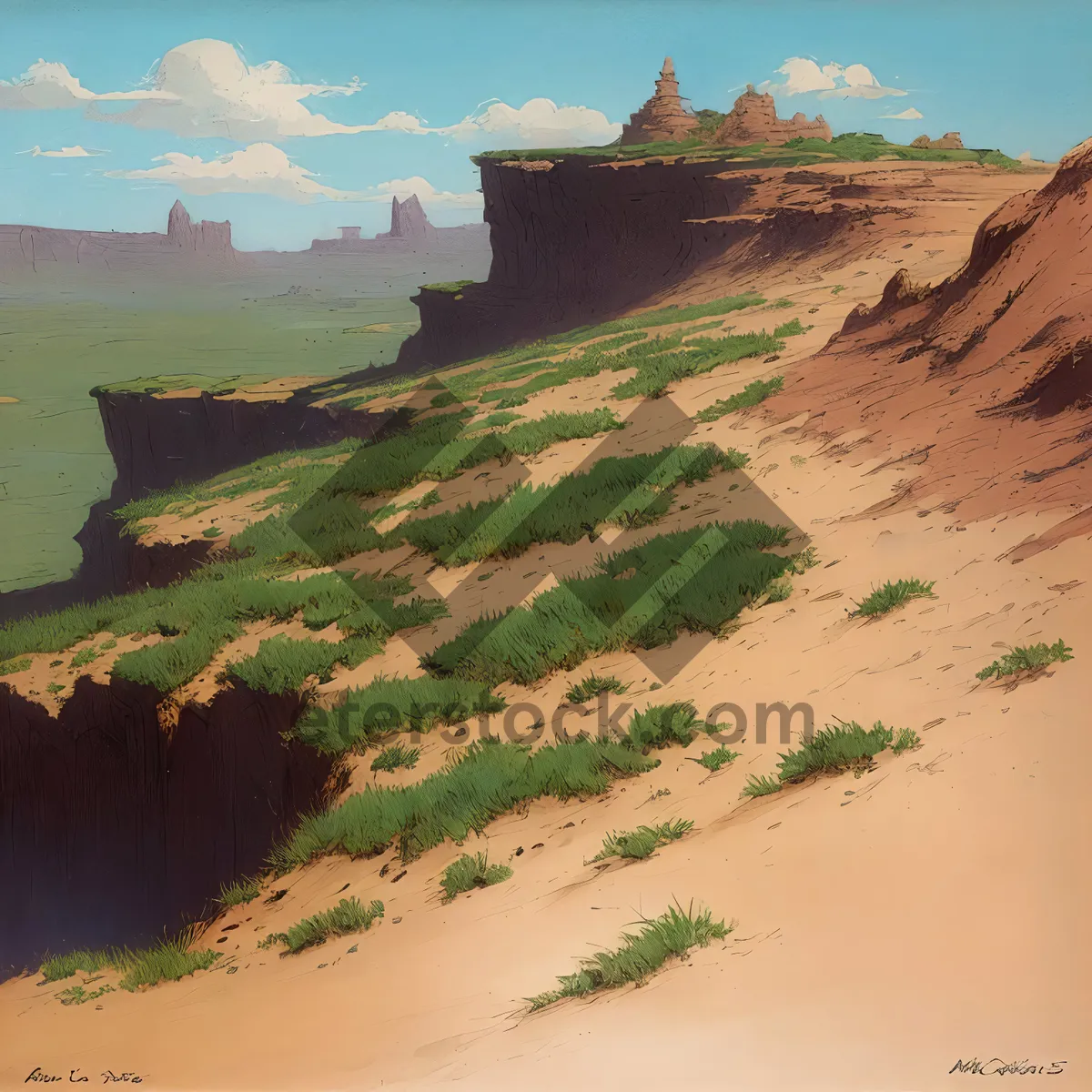 Picture of Desert Serenity: Majestic Sandstone Canyon Landscape