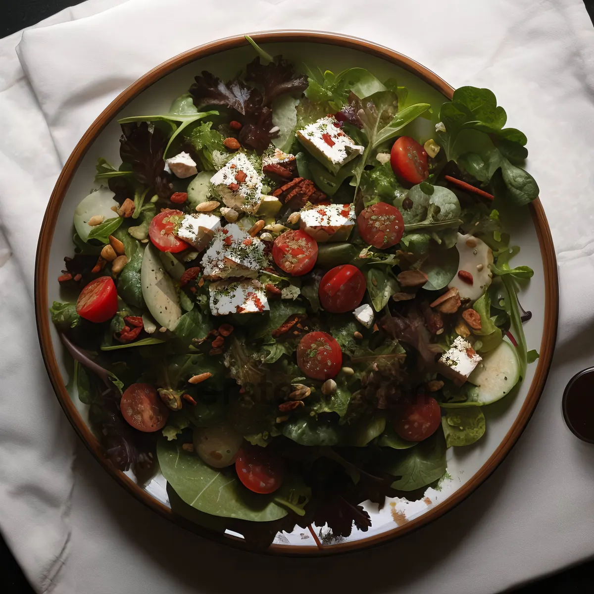 Picture of Fresh and Healthy Vegetable Salad with Grilled Beef