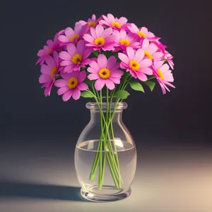 Pretty Pink Floral Bouquet in Vase