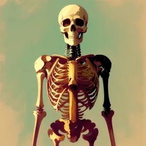 3D Medical Skeleton - Anatomical X-ray of Human Spine