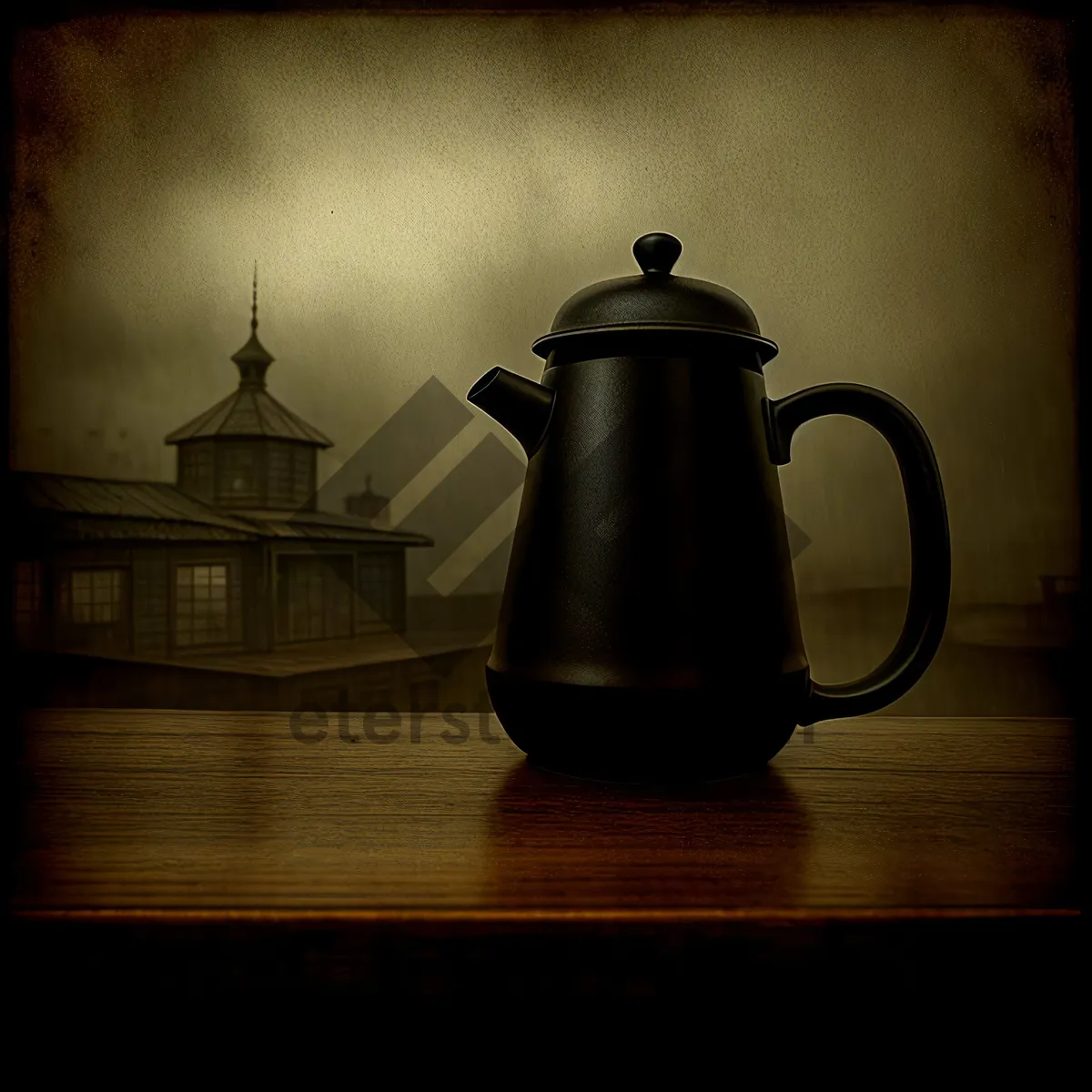 Picture of Traditional Ceramic Coffee Pot - Kitchen Utensil