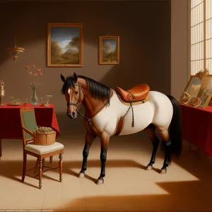 Farmhouse Equestrian Interior with Horse Themed Furniture