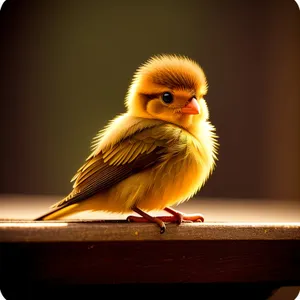 Little Yellow Marmoset with Feathered Wings