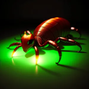 Colorful Beetle on Green Leaf
