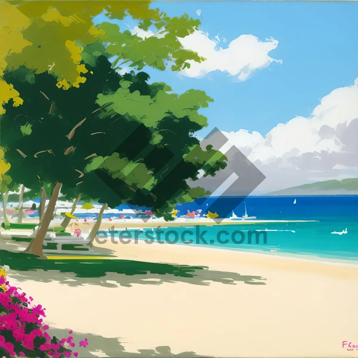 Picture of Tropical Paradise: A Serene Beach Getaway
