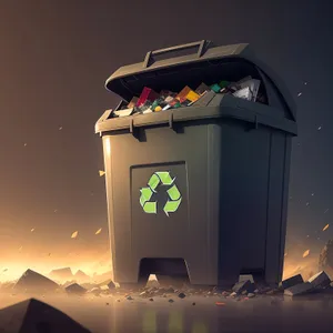 Urban Waste Management Solution: Ashcan Bin Container in Building