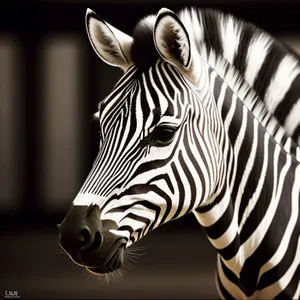 Striped Equine Beauty in the African Wilderness