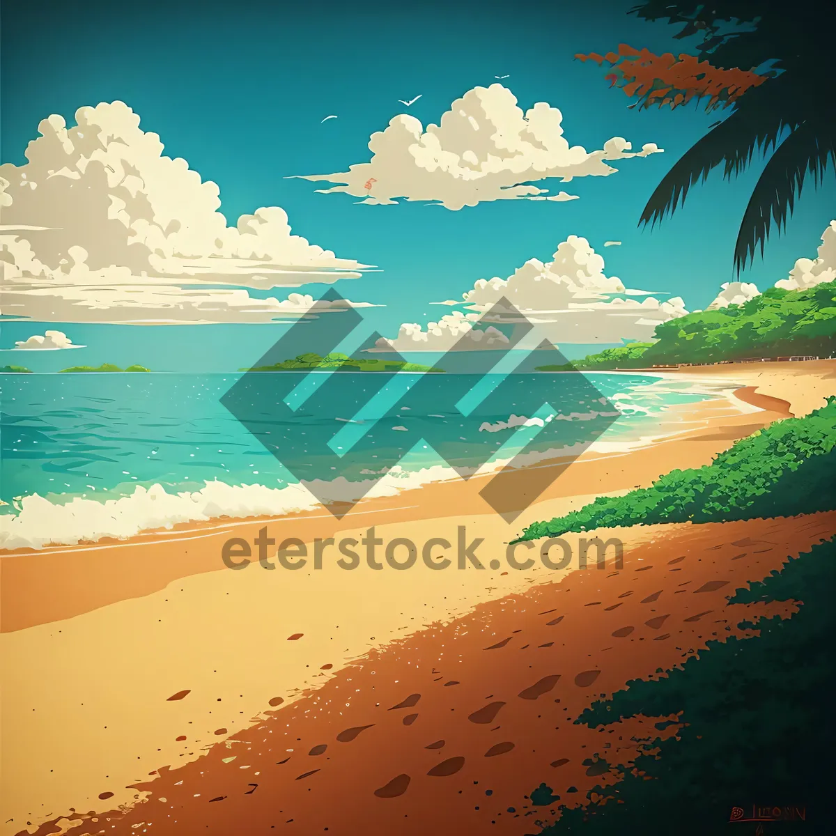 Picture of Turquoise Waters at Tropical Paradise Beach