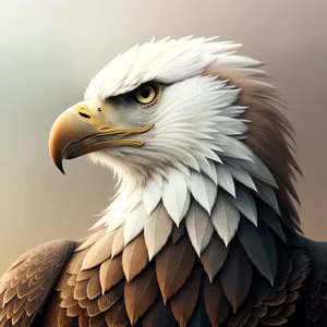 Bald Eagle Portrait: Majestic Hunter with Piercing Eyes.