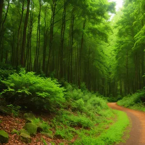 Serene Summer Morning in the Woods