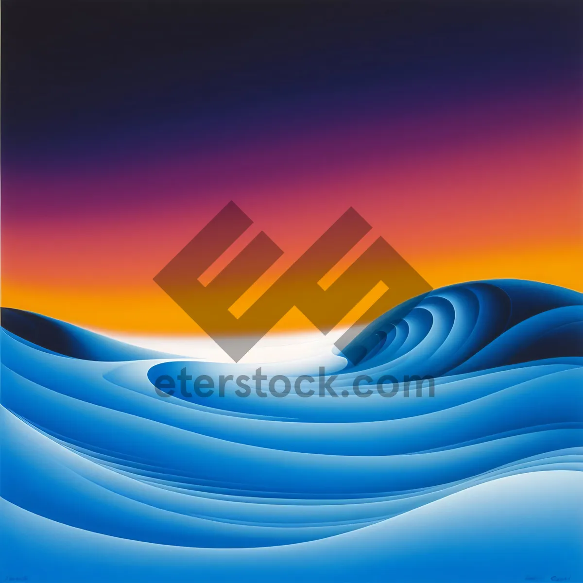 Picture of Marine Motion: Futuristic Wave Design with Creative Energy