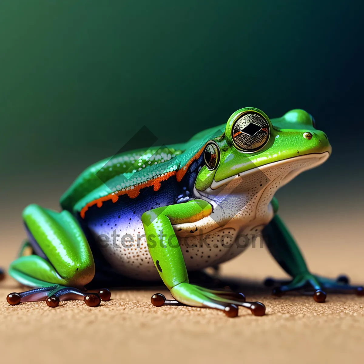 Picture of Vibrant Eyed Tree Frog in Orange