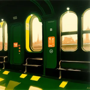 Subway Train Symbol: Public Transit Icon