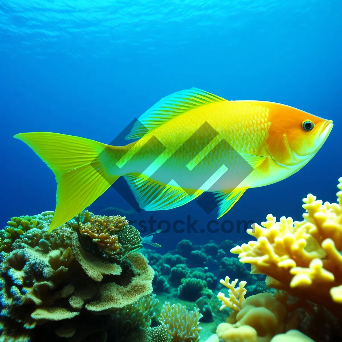 Picture of Colorful Marine Life in Tropical Coral Reef
