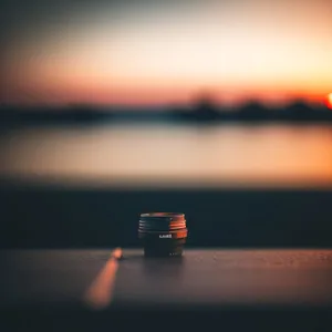 Golden Horizon: Serene Sunset Over Ocean