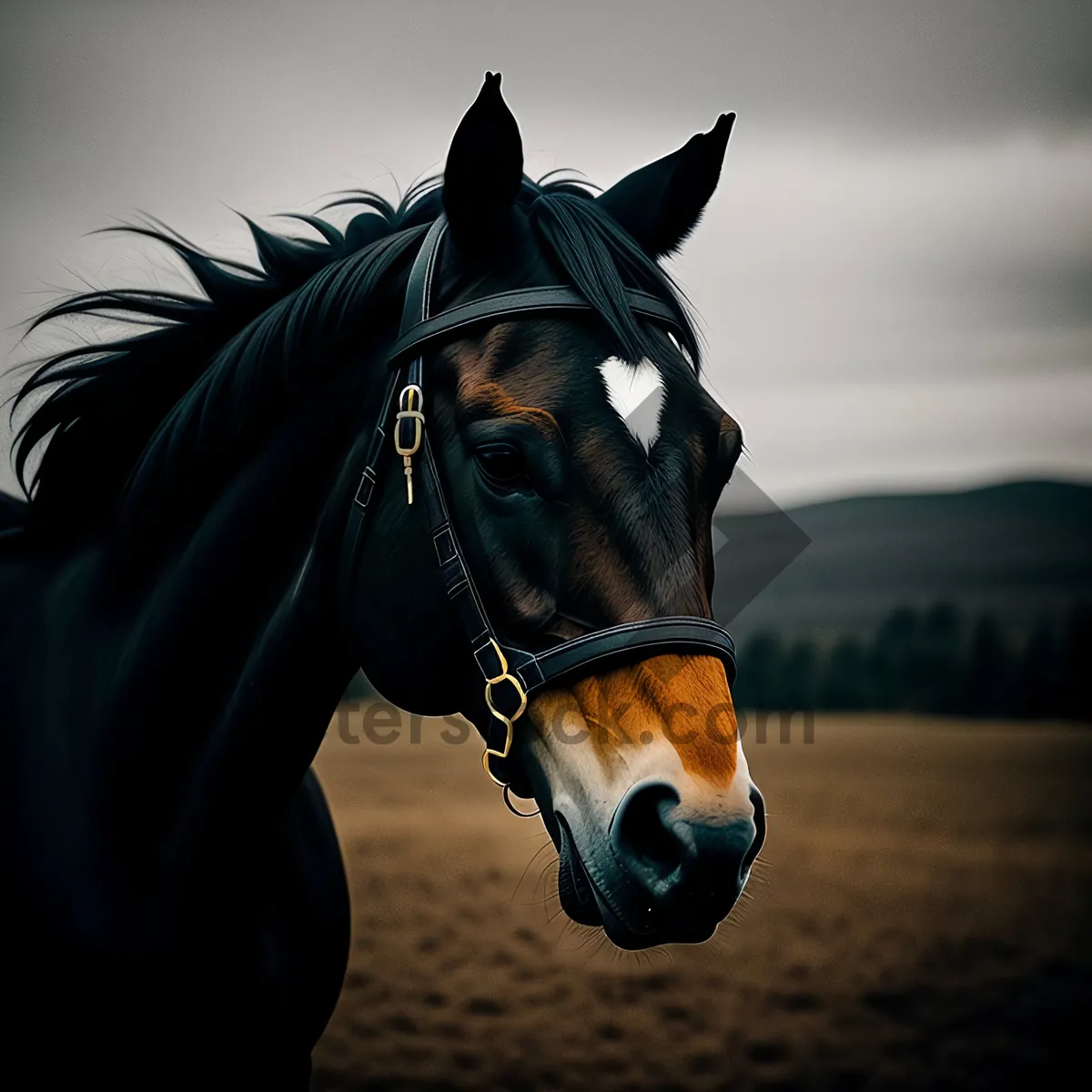 Picture of Majestic Thoroughbred Stallion on Farm