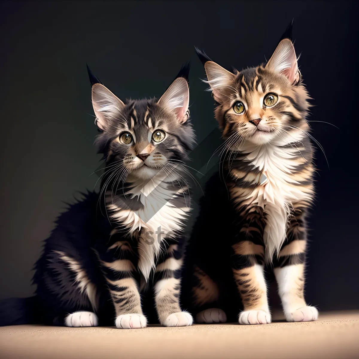 Picture of Adorable Kitten with Curious Eyes and Fluffy Fur