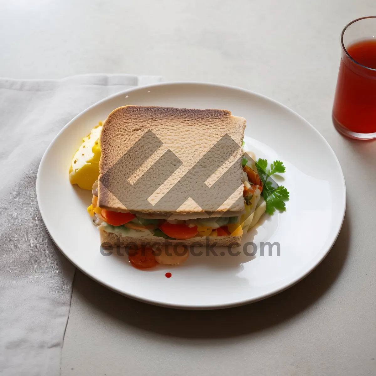 Picture of Delicious Vegetable Sandwich with Lettuce and Tomato
