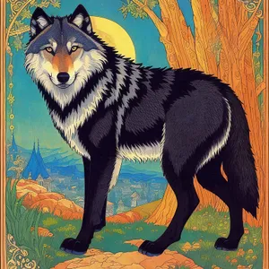 Wild Shepherd Collie - Majestic Timber Wolf
