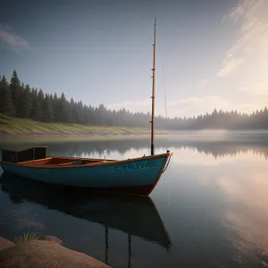 Serene Sunset at Waterfront Marina