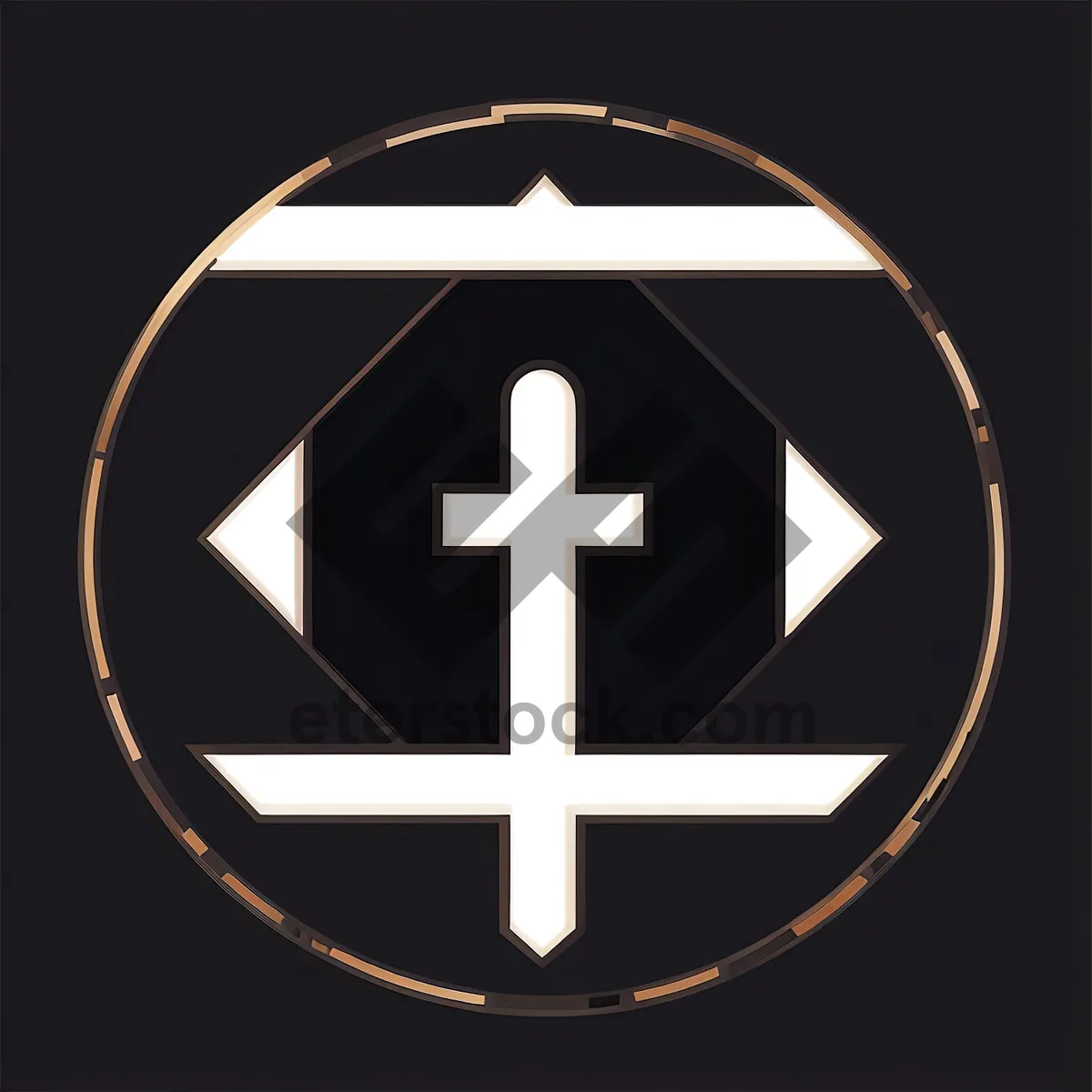 Picture of Shiny Hazard Button - Round Black Icon