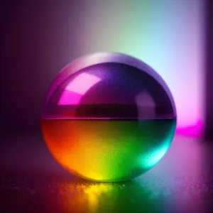 Shiny Glass Button with Reflection
