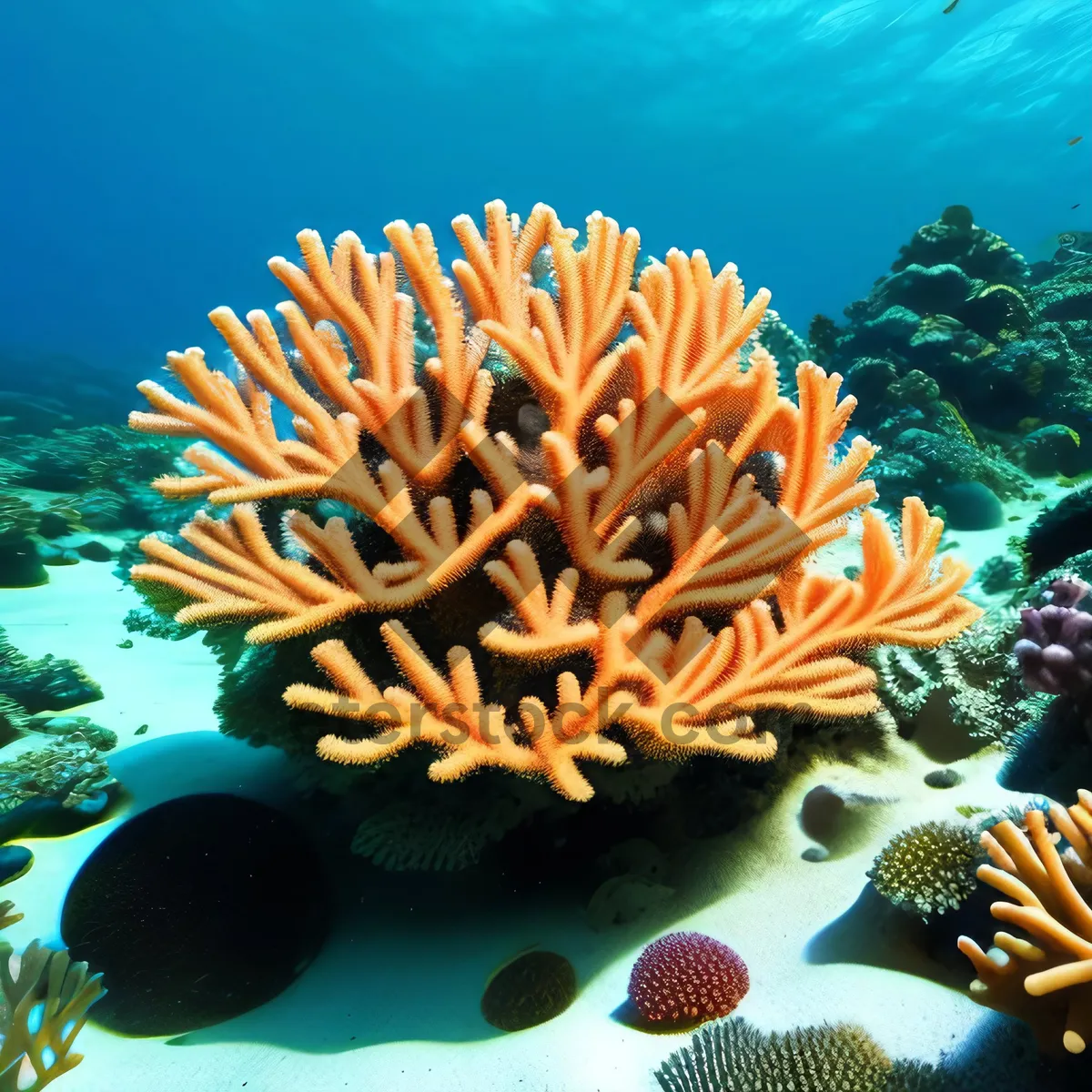 Picture of Colorful Marine Life in Stunning Coral Reef