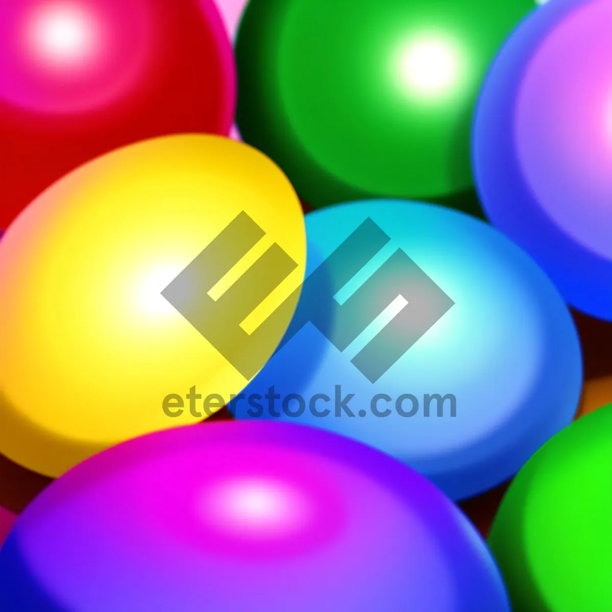 Picture of Shiny Colorful Glass Sphere Web Button