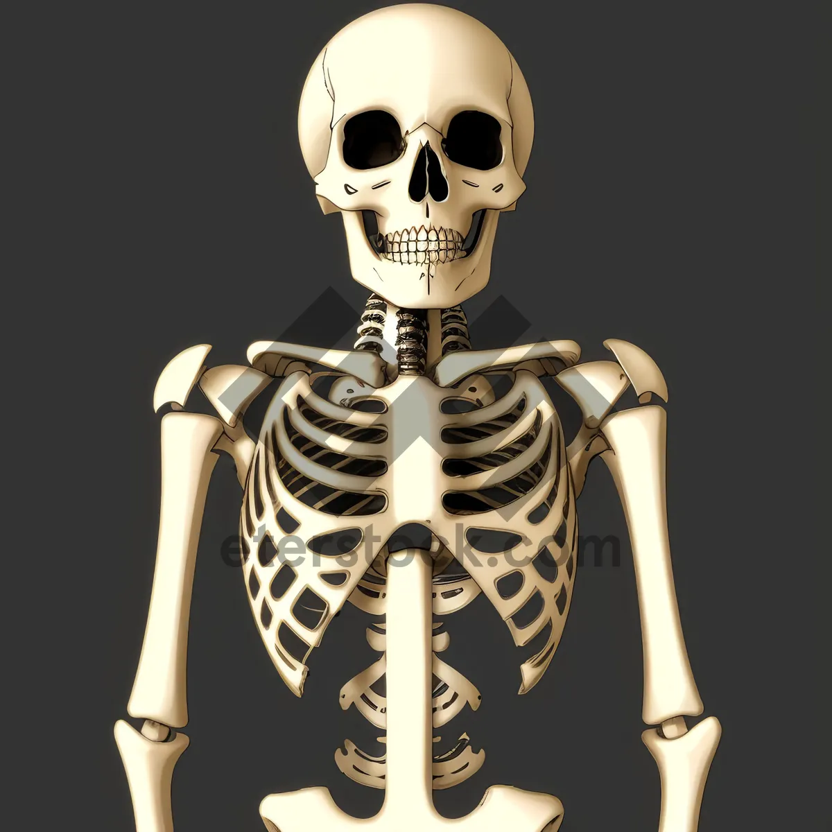 Picture of Pirate Skeleton in X-ray: Intricate Anatomical Bones Expose Health Dangers