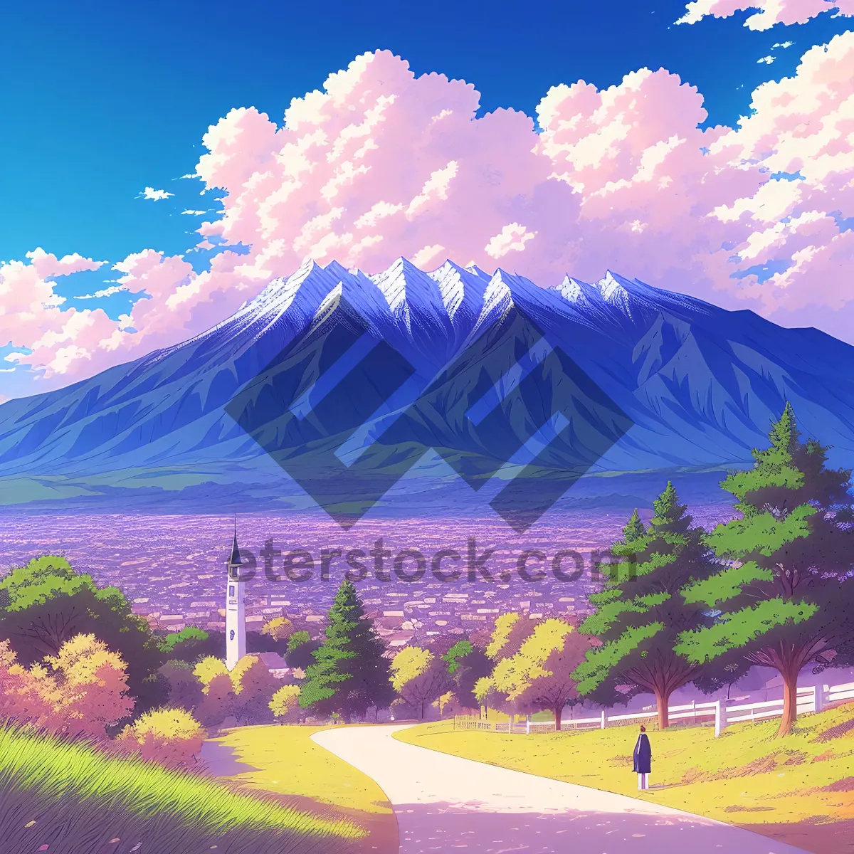 Picture of Summit Serenity: Majestic Mountains and Boundless Skies
