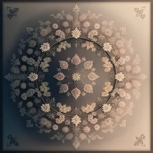 Frosty Winter Wonderland: Ornate Snowflake Graphic Art