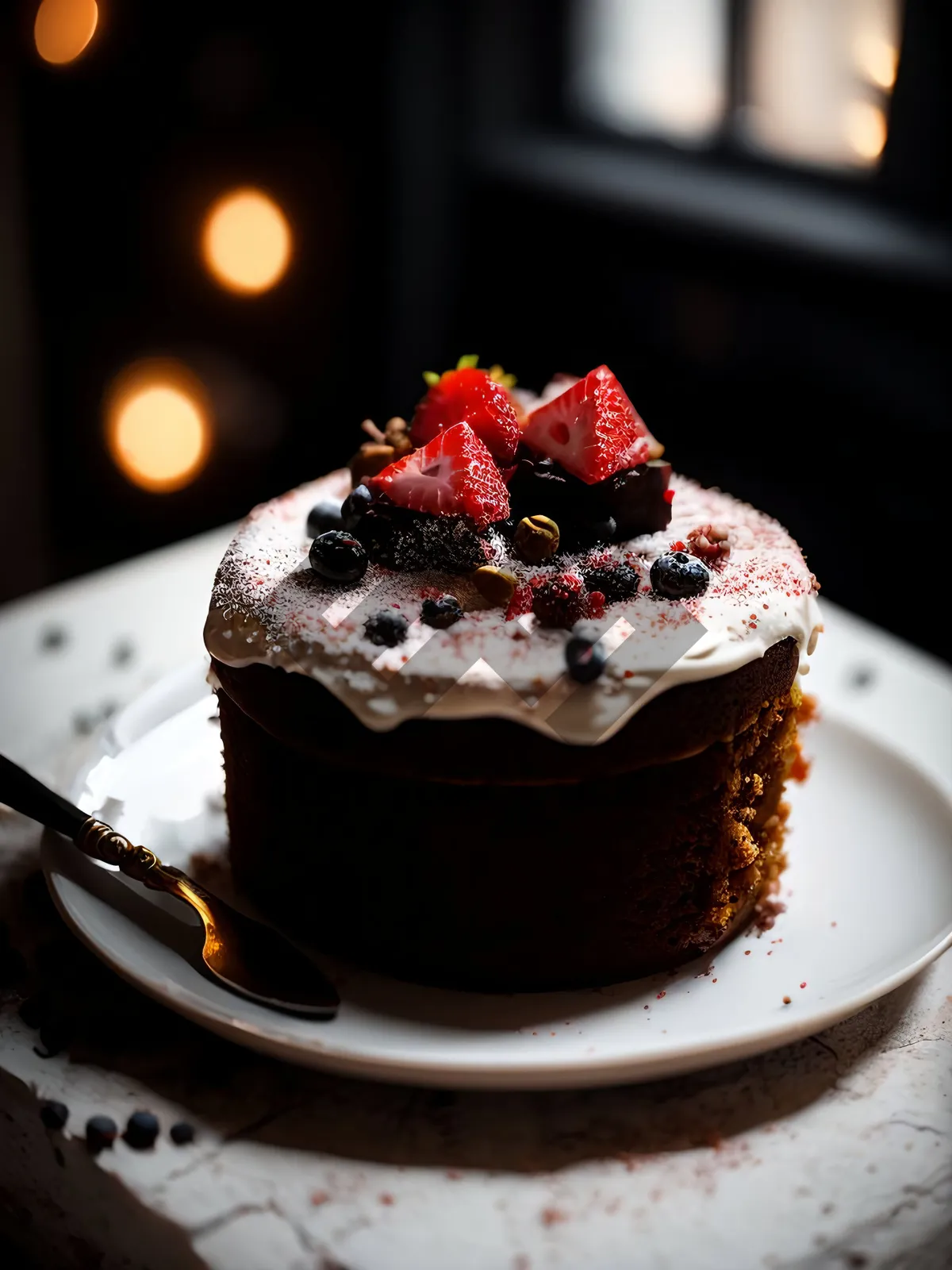 Picture of Delectable Berry Chocolate Delight with Cream