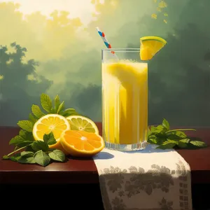 Refreshing Citrus Summer Cocktail with Ice and Lemon