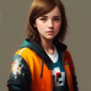 Smiling Businesswoman with Attractive Fashion Style