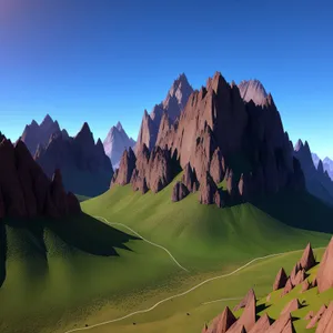  Majestic Mountain Landscape Amidst Serene Wilderness 