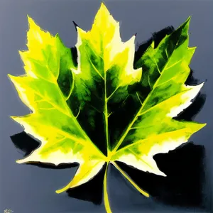 Vibrant Autumn Maple Leaf in Shining Yellow