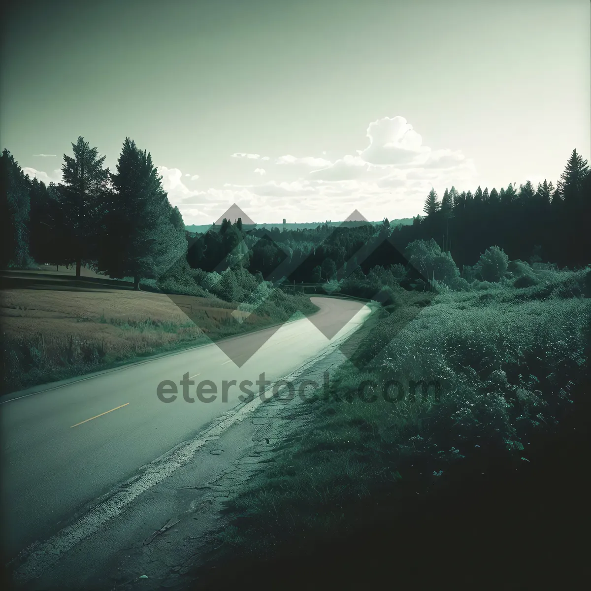 Picture of Scenic Mountain Drive on Rural Highway