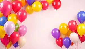 Colorful Balloons Decoration for Party Celebration.