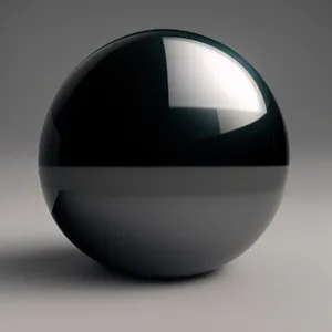 Shiny Glass Sphere Ball Icon with Reflection