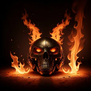 Spooky Blaze: Jack-O'-Lantern Illuminating the Night