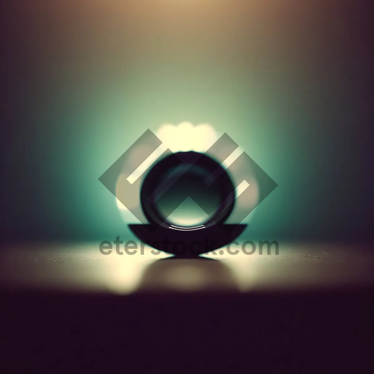 Picture of Shiny Black Circle Spotlight Lamp - Web Icon Design