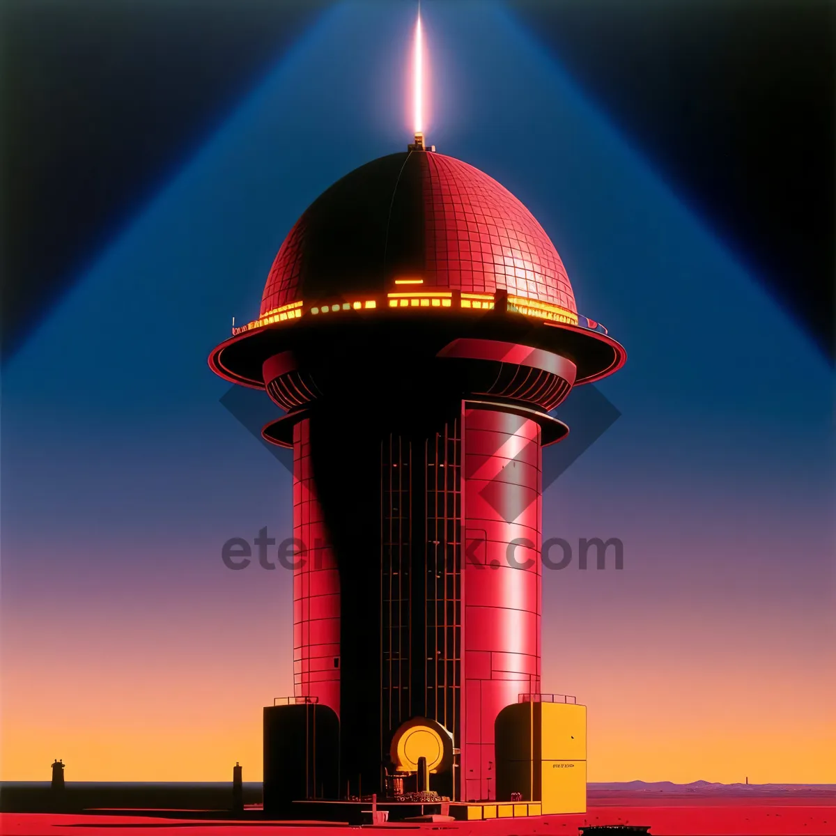 Picture of Skyward Beacon: City's Iconic Lighthouse Towers Over Seascape