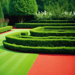 Summer Squash Maze in Rural Landscape