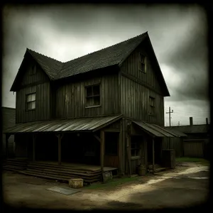 Rustic Wooden Country Shed with Barn-like Structure