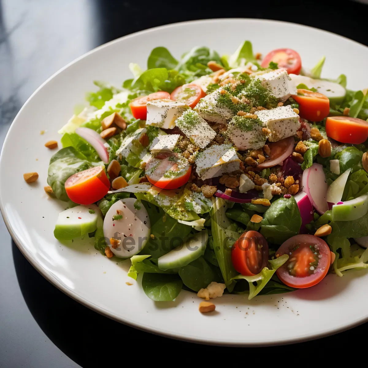 Picture of Fresh Salad with Green Peas and Snow Peas